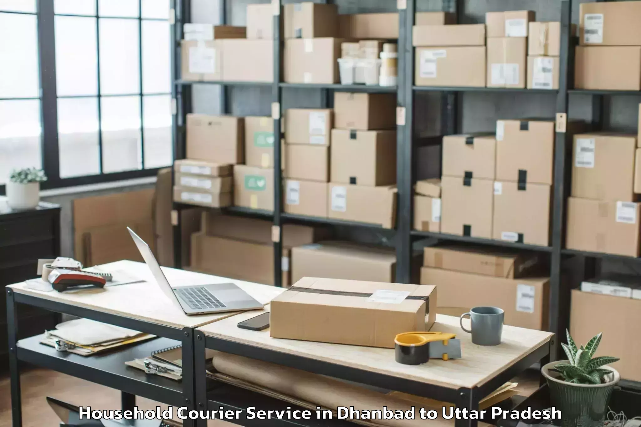 Top Dhanbad to Iit Kanpur Household Courier Available